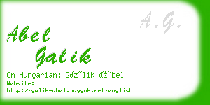 abel galik business card